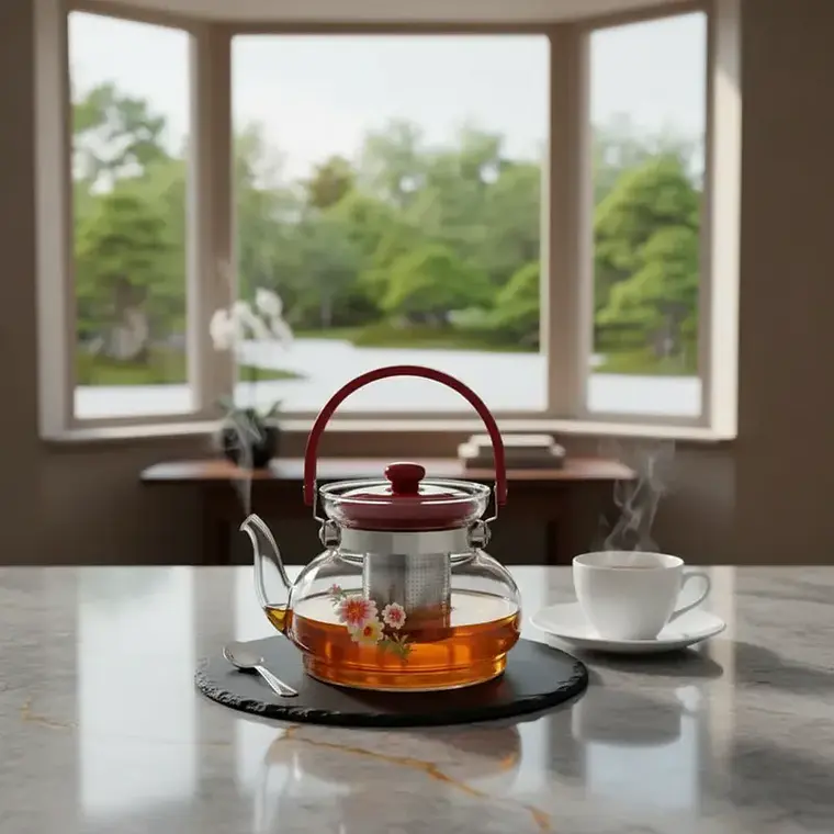 Tetera De Vidrio Con Infusor 900 ML 5