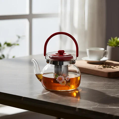 Tetera  Con Infusor De Vidrio 700 Transparente