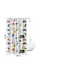 Cortina De Baño Infantil Diseño Dinosaurios Peva 180x180cm - Miniatura 2
