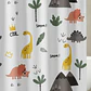 Cortina De Baño Infantil Diseño Dinosaurios Peva 180x180cm - Miniatura 3