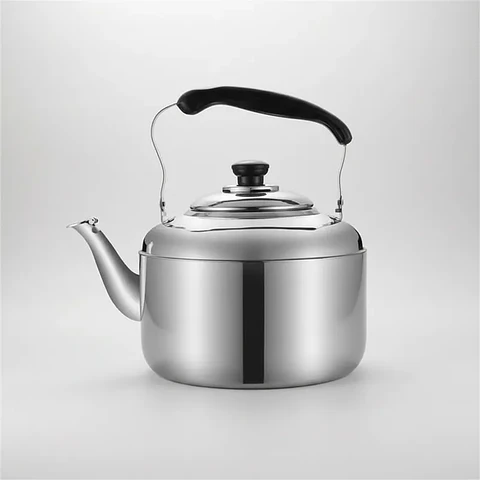 Tetera Clásica de Acero Inoxidable con Mango Negro 4000ML