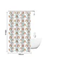 Cortina De Baño Peva 180x180cm Diseño Arcoíris Con Ganchos - Miniatura 2