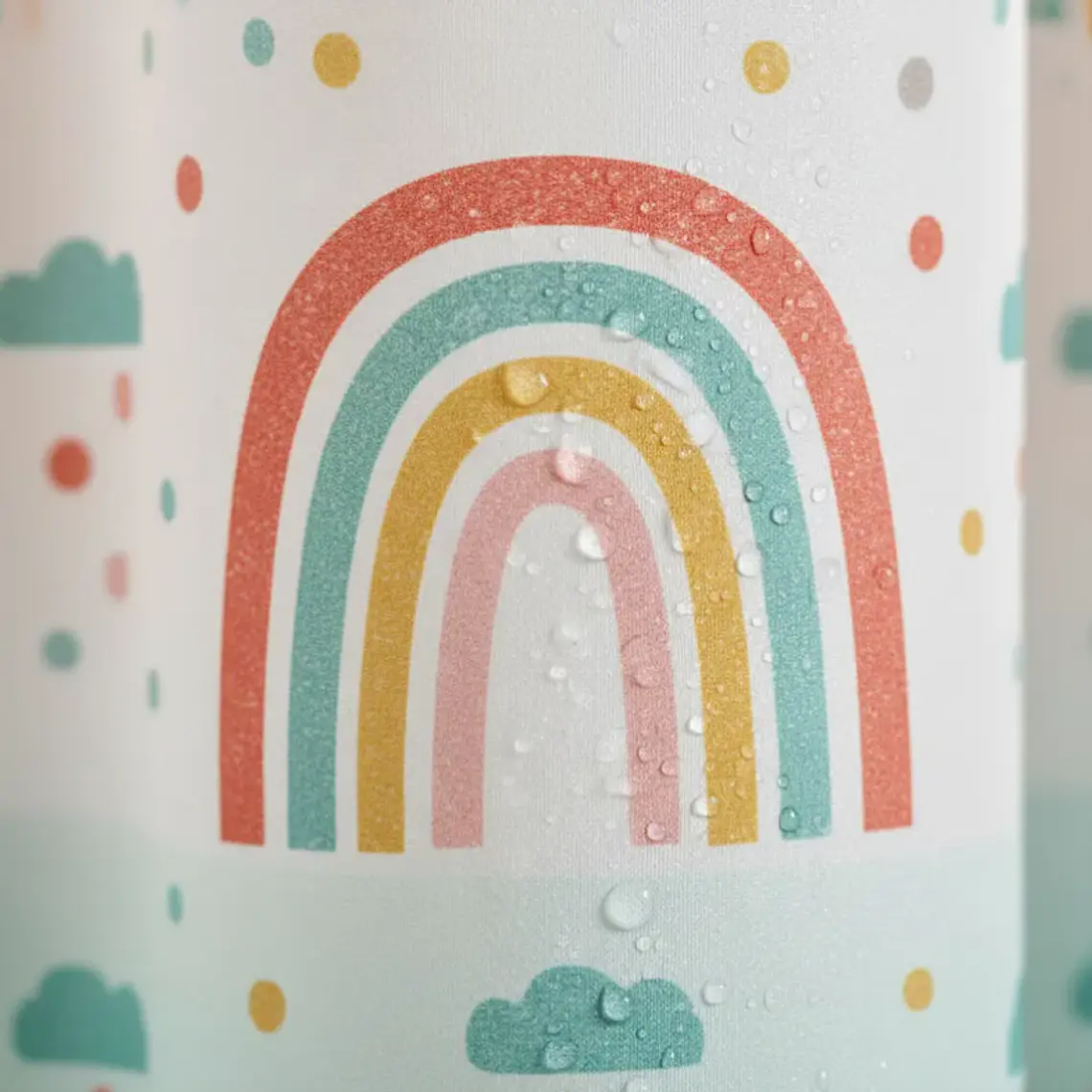 Cortina De Baño Peva 180x180cm Diseño Arcoíris Con Ganchos 3