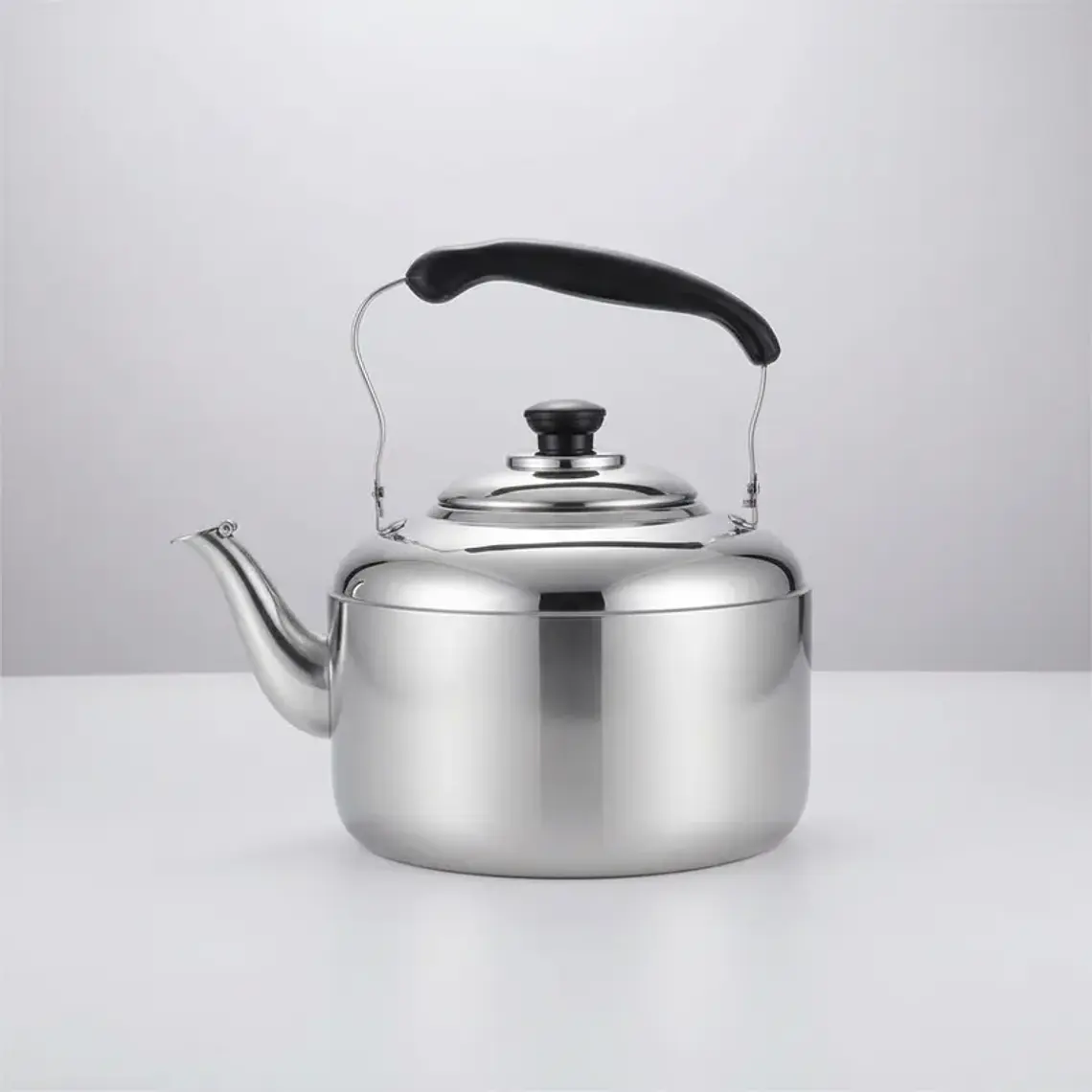 Tetera de Acero Inoxidable Clásica Plateada para Cocina 2000ML 1