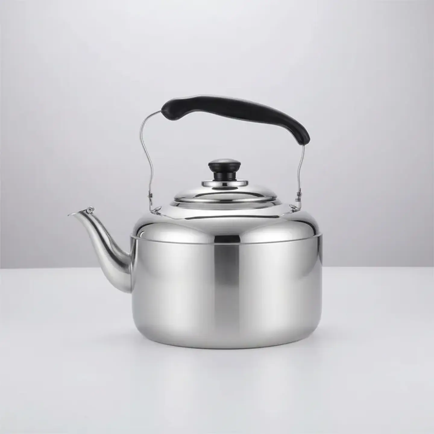 Tetera de Acero Inoxidable Clásica Plateada para Cocina 2000ML 1