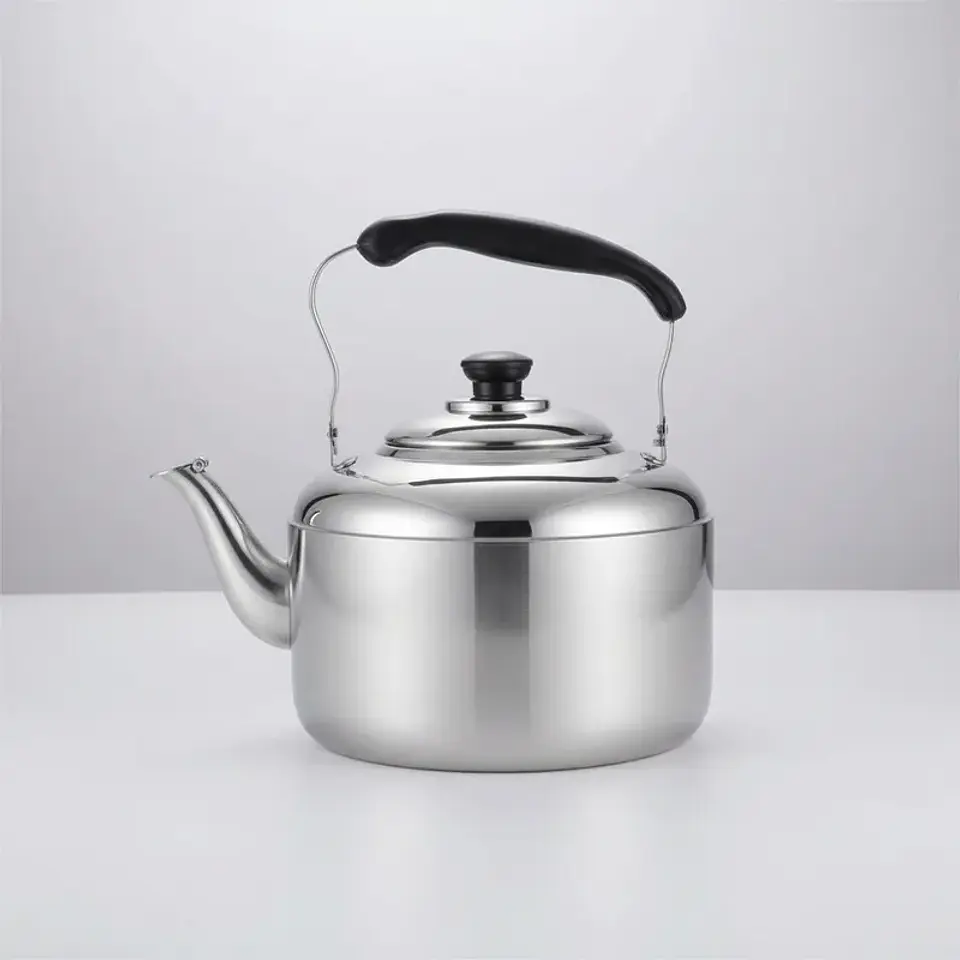 Tetera de Acero Inoxidable Clásica Plateada para Cocina 2000ML 1