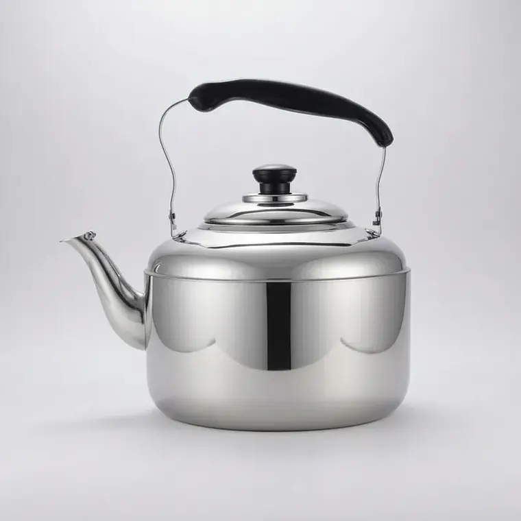 Tetera Acero Inoxidable Clásica con Mango Negro 1500ML 2