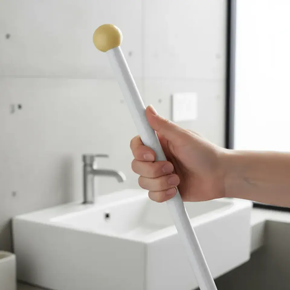 Escobilla De Baño De Silicona Higiénica Con Soporte Amarillo 2