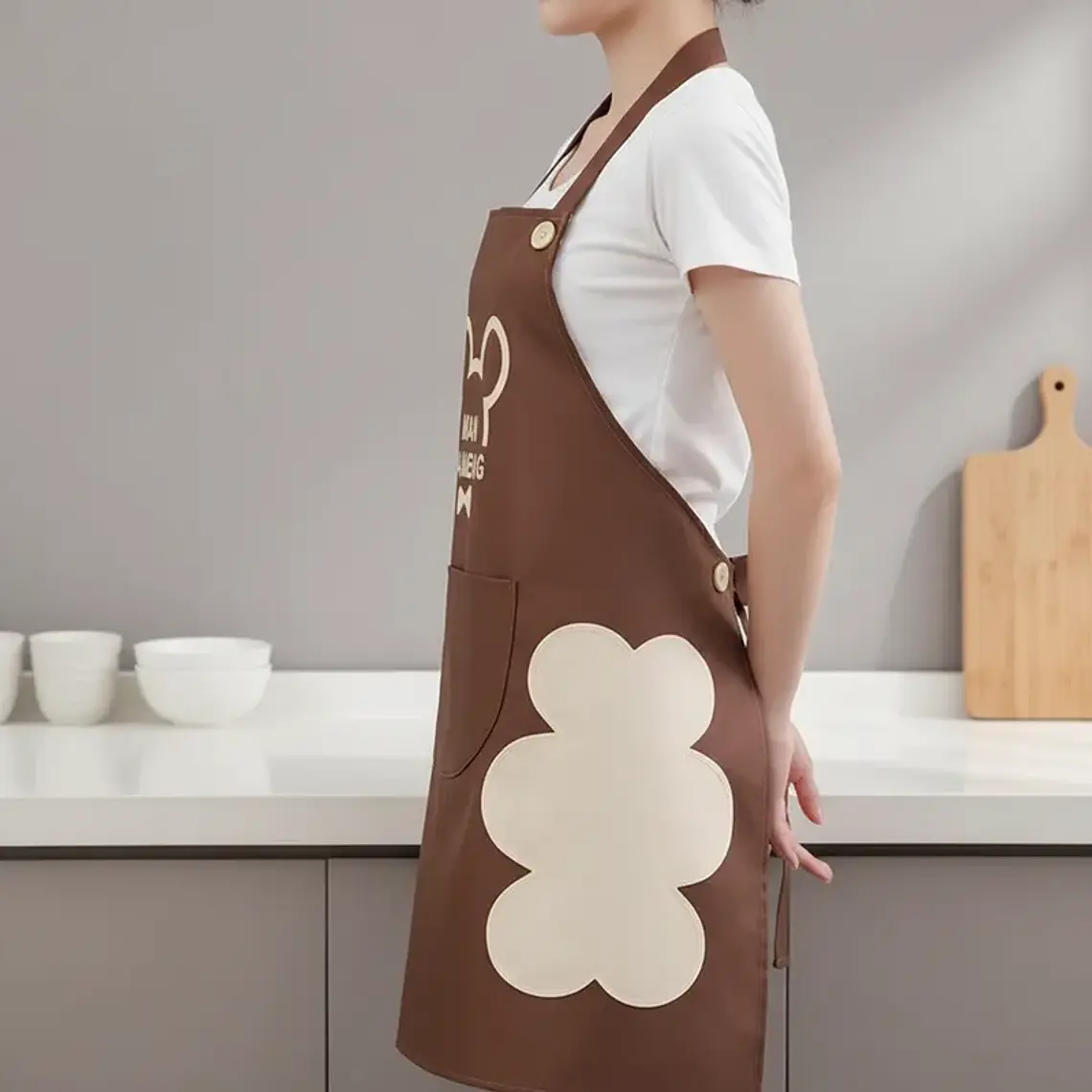 Delantal de cocina genérico resistente y práctico 70CM 2