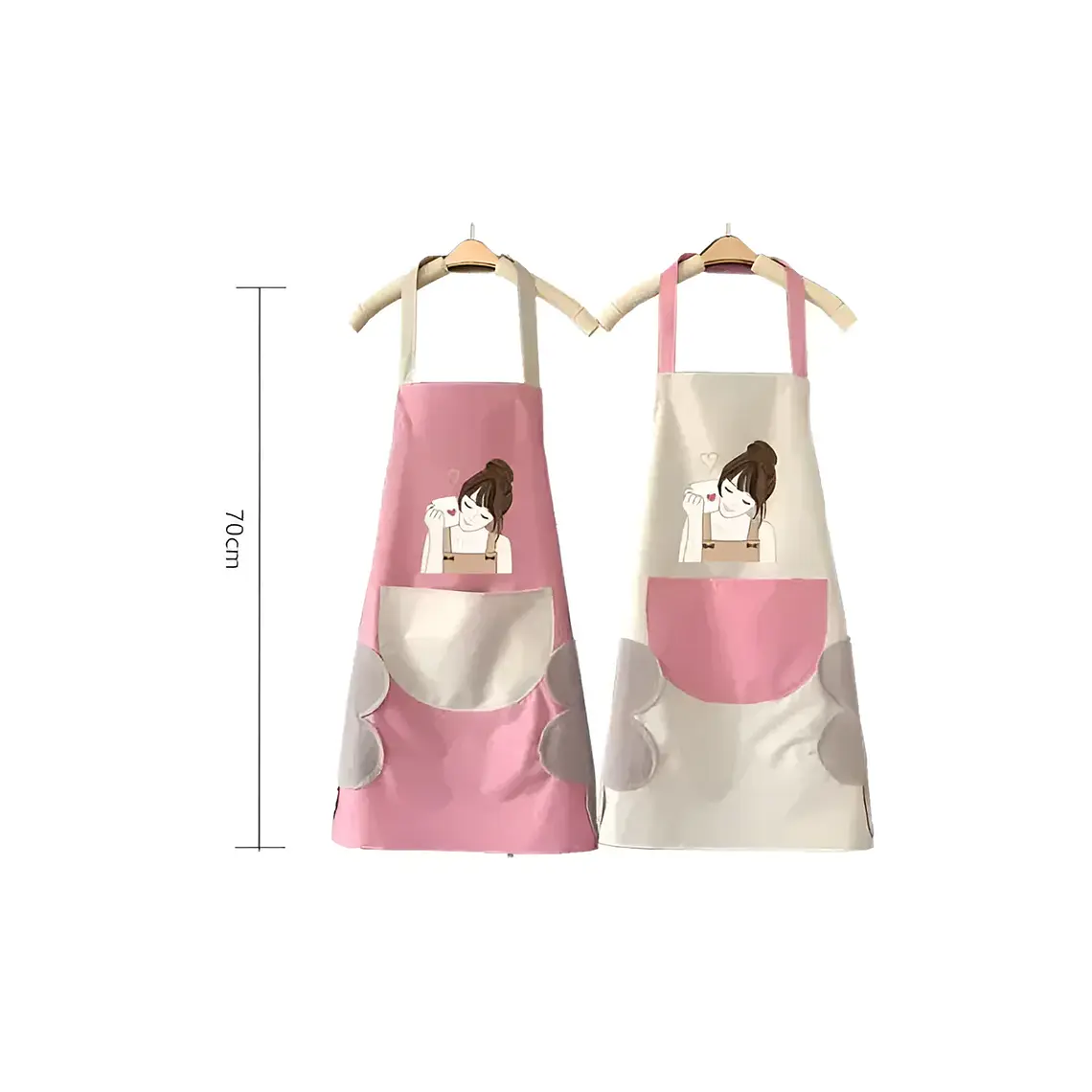 Delantal de Cocina Impermeable con Secador de Manos 70cm 5