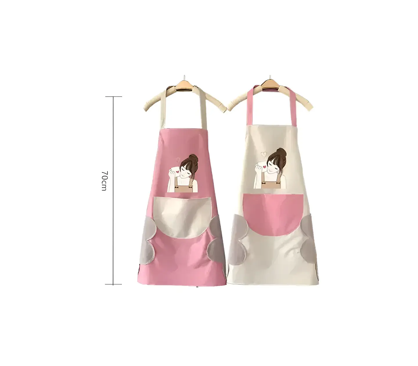 Delantal de Cocina Impermeable con Secador de Manos 70cm 5