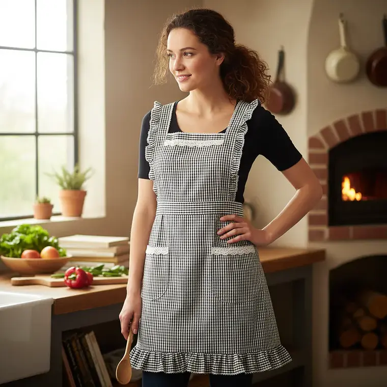 Delantal de cocina cuadrille resistente y práctico 70CM 1