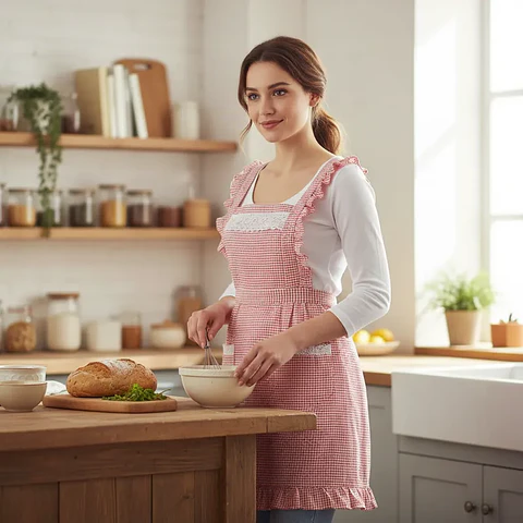 Delantal de cocina cuadrille resistente y práctico 70CM