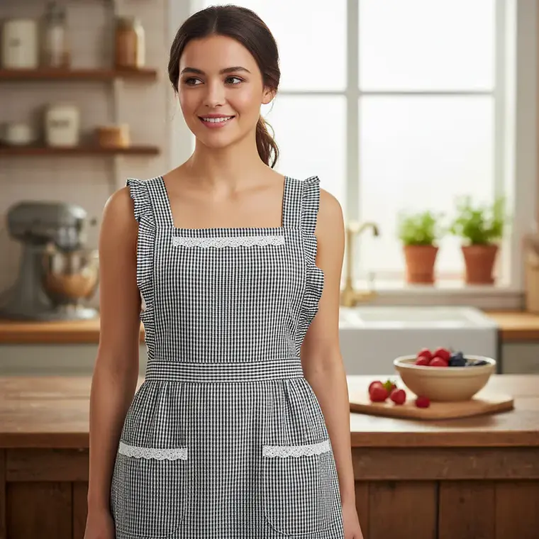 Delantal de cocina cuadrille resistente y práctico 70CM 3