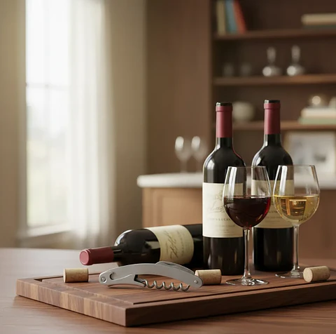Descorchador De Vino Profesional Doble Palanca Acero Inox