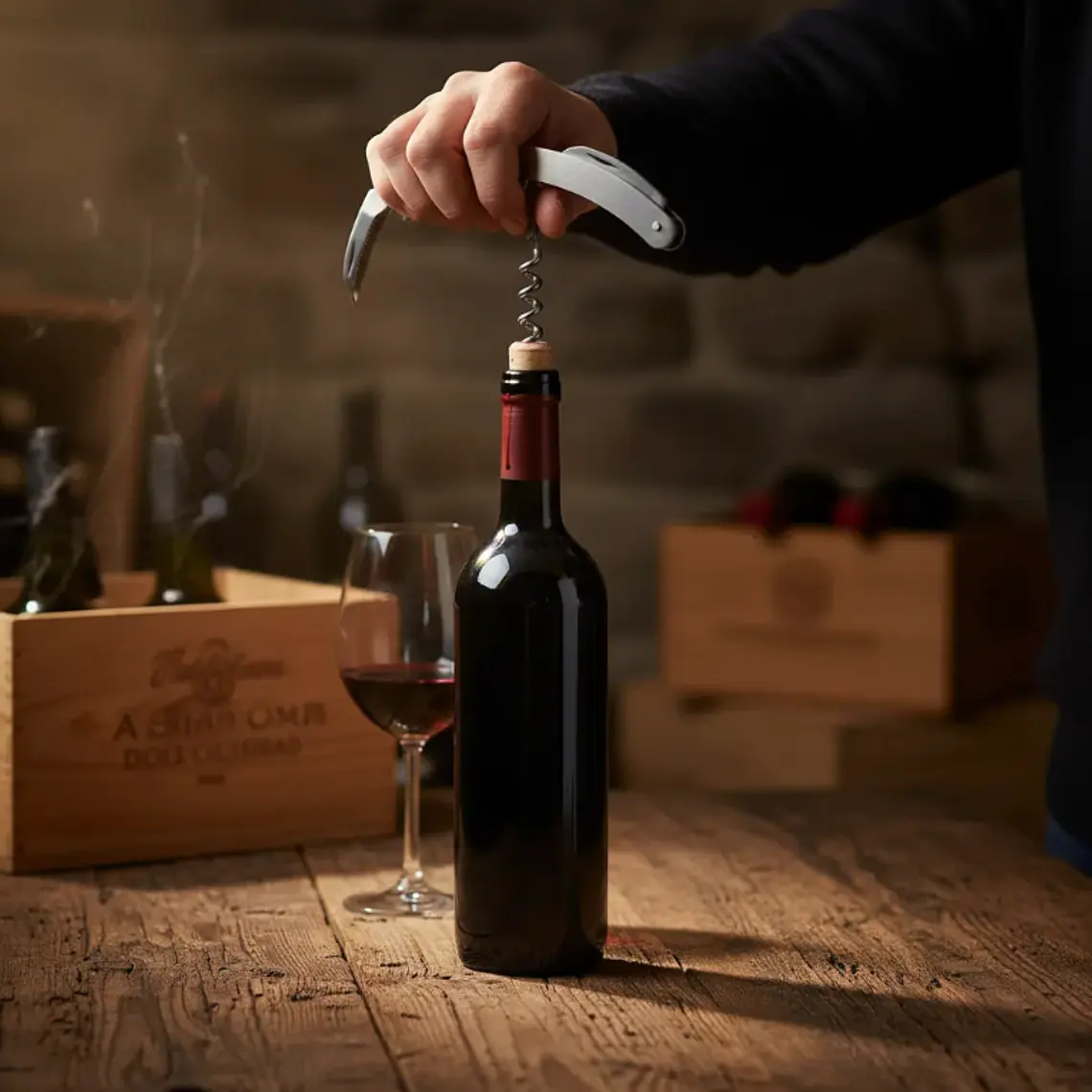 Descorchador De Vino Profesional Doble Palanca Acero Inox 2