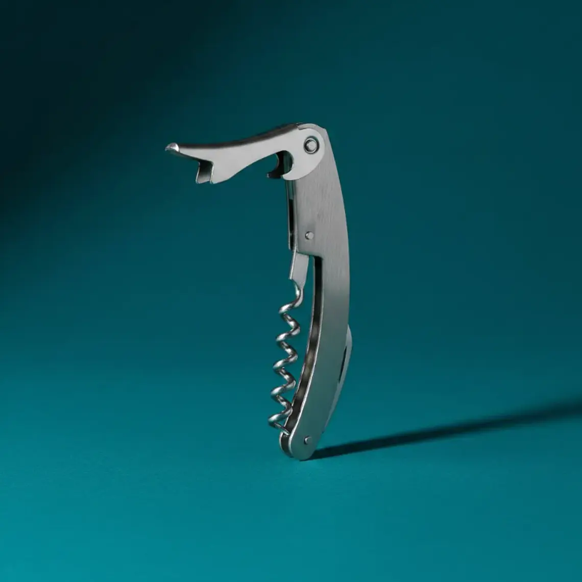 Descorchador De Vino Profesional Doble Palanca Acero Inox 5