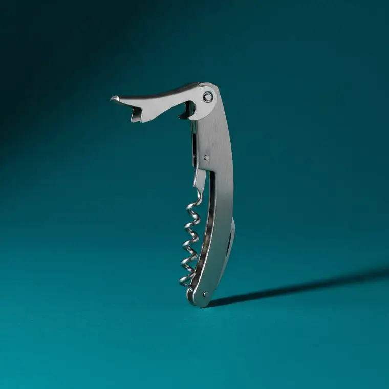 Descorchador De Vino Profesional Doble Palanca Acero Inox 5