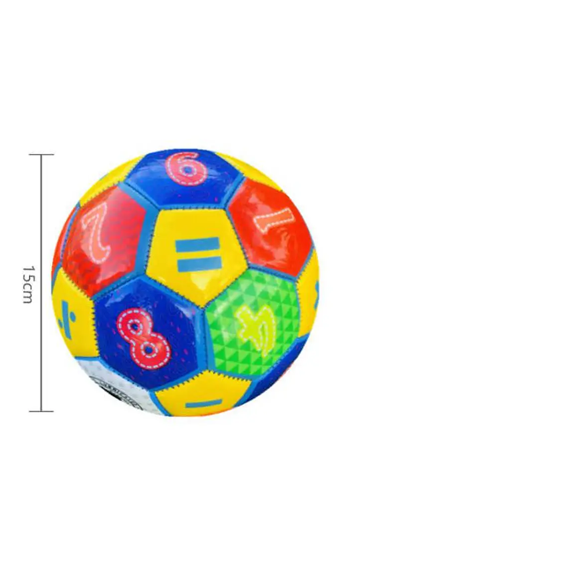 Pelota De Fútbol Infantil Didáctica Con Números 15 Cm Colores 6