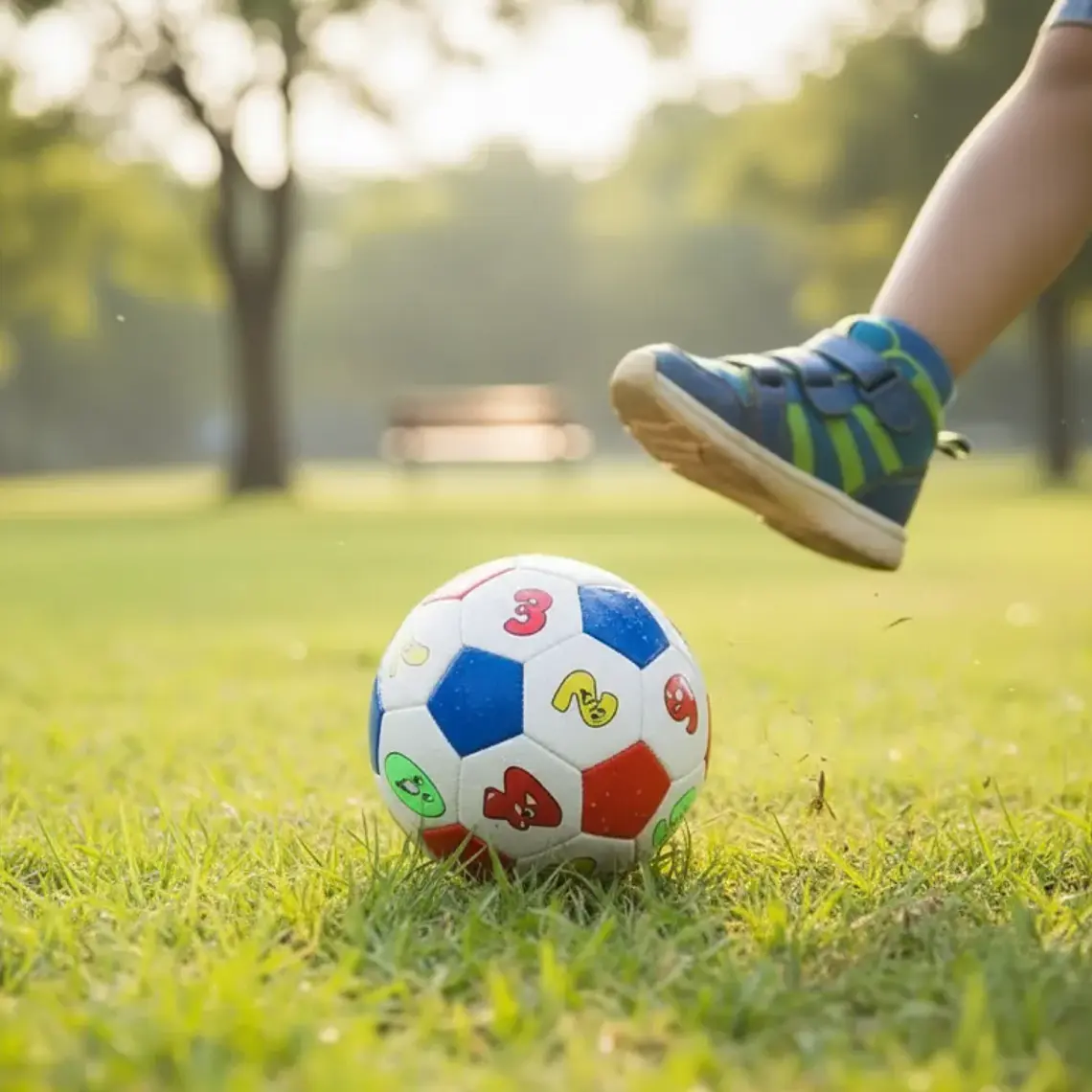 Pelota De Fútbol Infantil Didáctica Con Números 15 Cm Colores 4