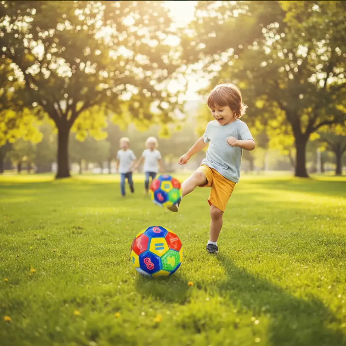 Pelota De Fútbol Infantil Didáctica Con Números 15 Cm Colores 5