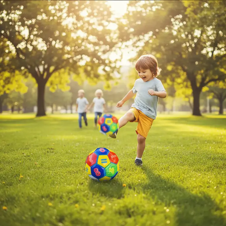 Pelota De Fútbol Infantil Didáctica Con Números 15 Cm Colores 5
