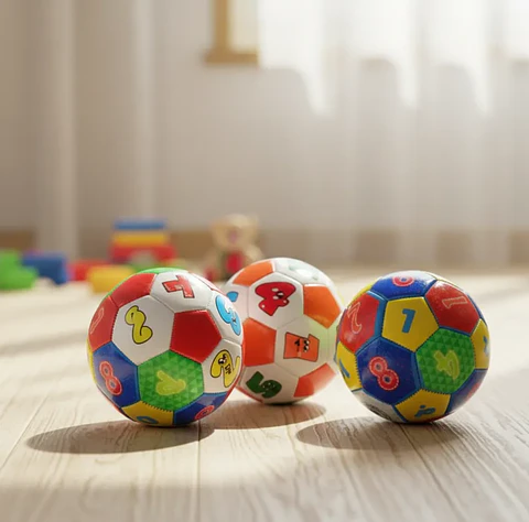 Pelota De Fútbol Infantil Didáctica Con Números 15 Cm Colores