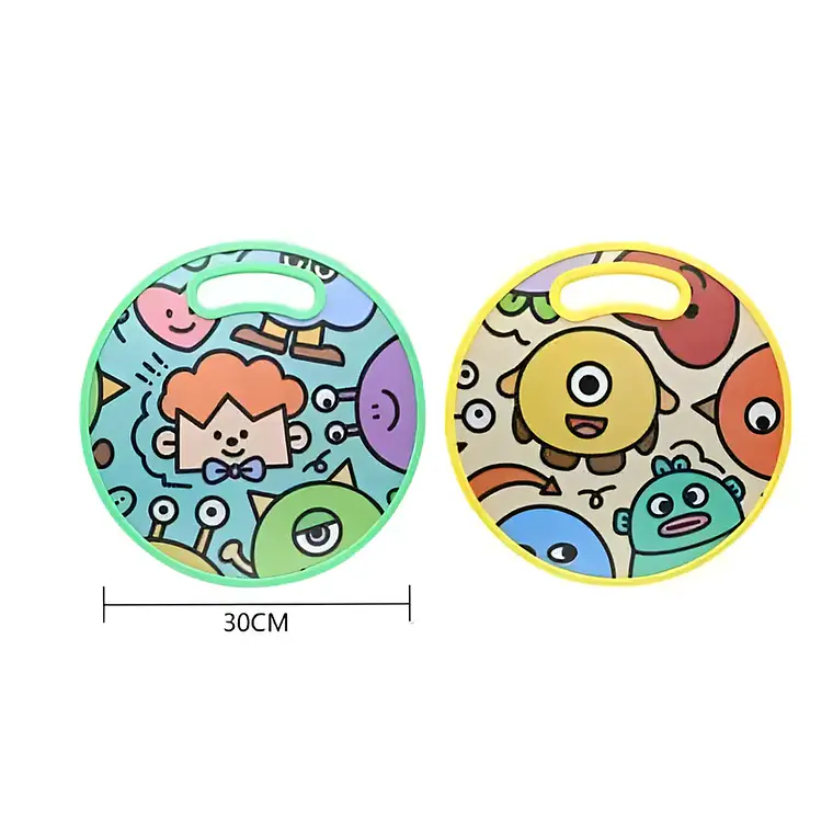 Tabla De Picar Infantil Redonda Con Diseño De Monstruos 30CM 5