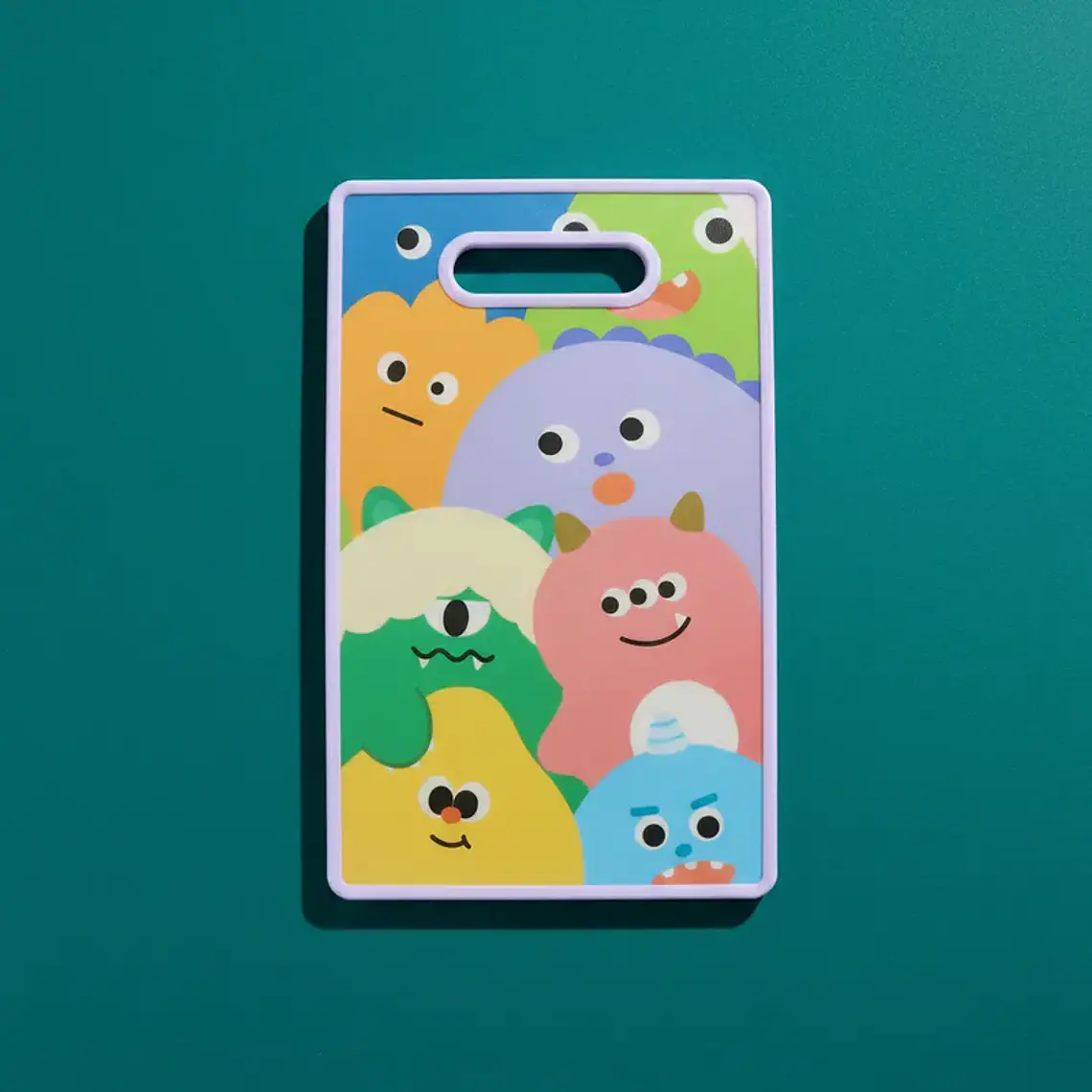 Tabla de Cortar Cocina Diseño Monstruos Kawaii Colores 23x37cm 2