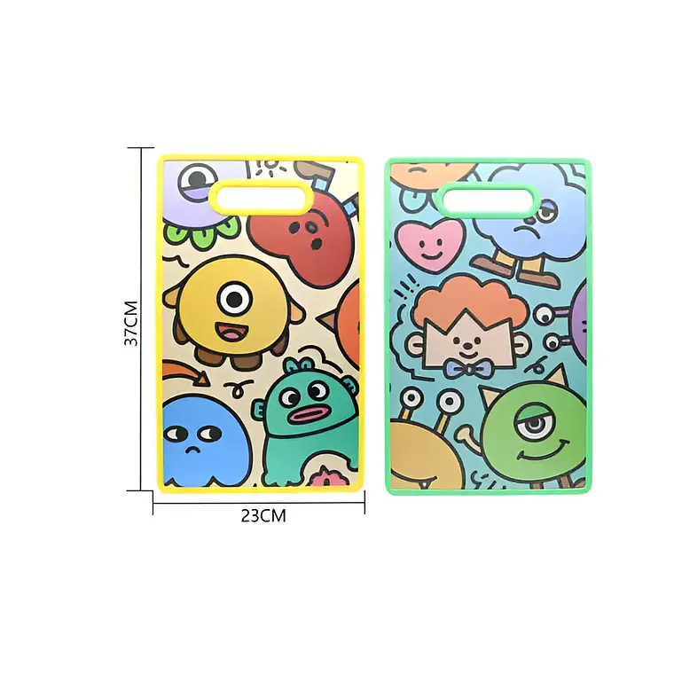 Tabla de Cortar Cocina Diseño Monstruos Kawaii Colores 23x37cm 7