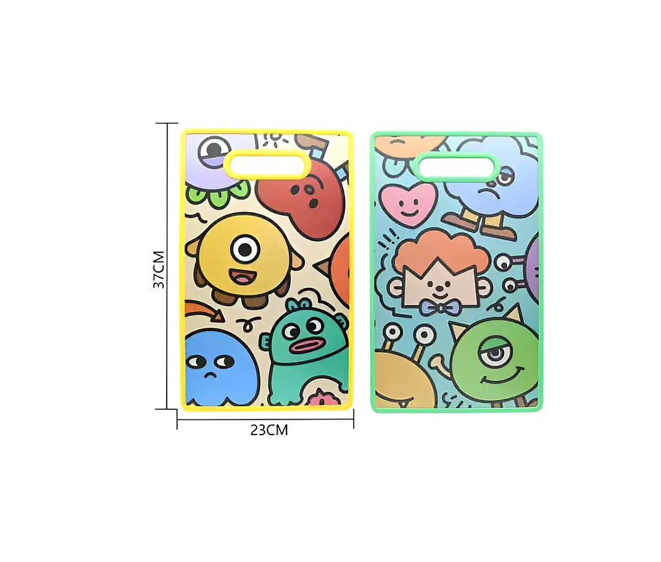 Tabla de Cortar Cocina Diseño Monstruos Kawaii Colores 23x37cm 7