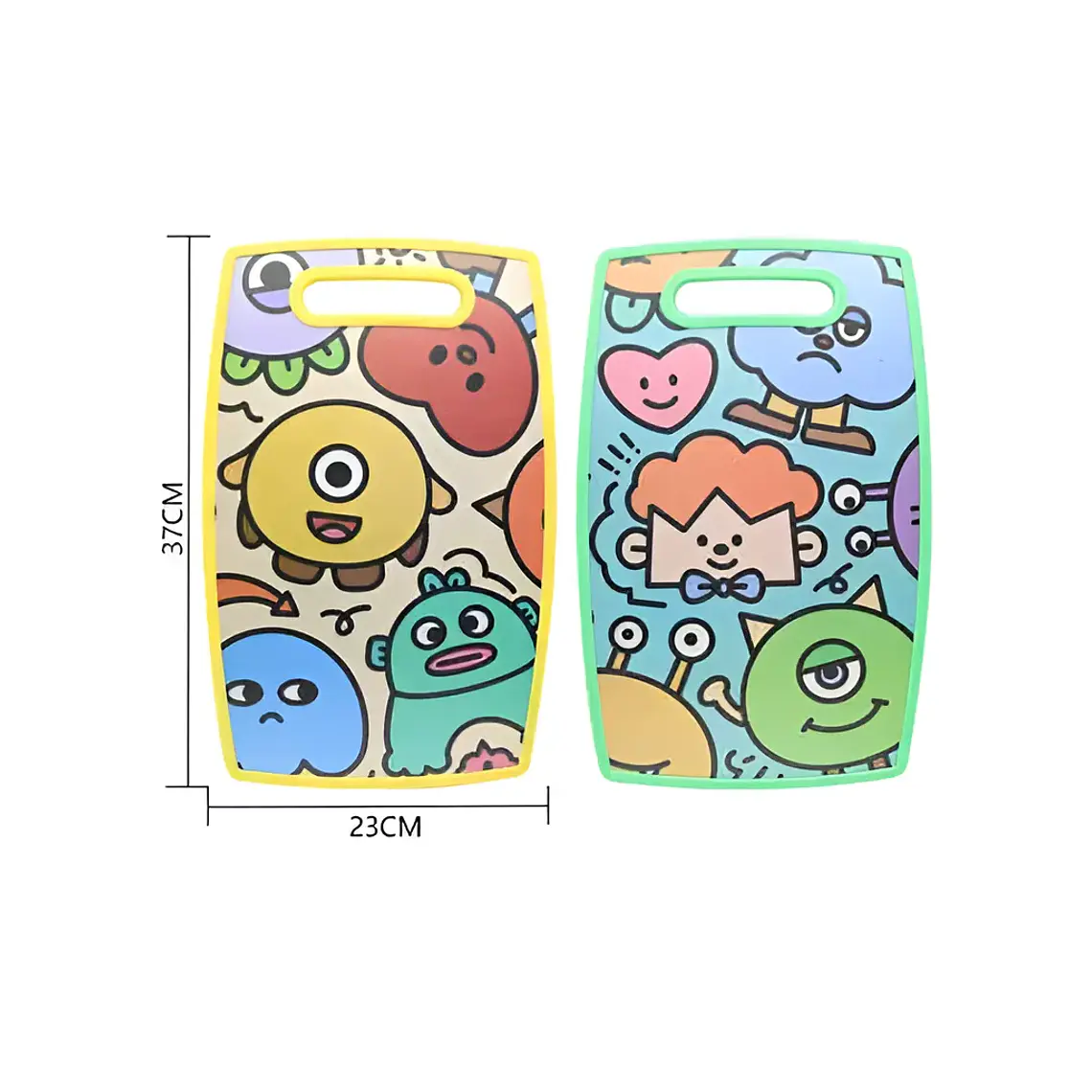Tabla de Picar Plástica Diseño Kawaii Monstruos 37X23CM 5