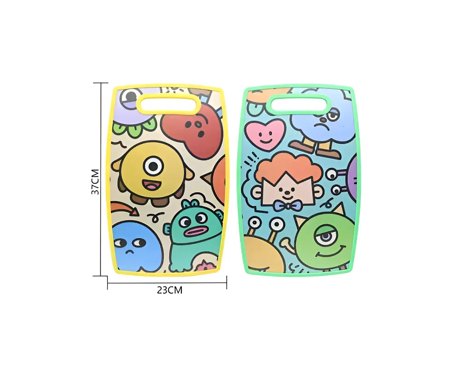 Tabla de Picar Plástica Diseño Kawaii Monstruos 37X23CM 5