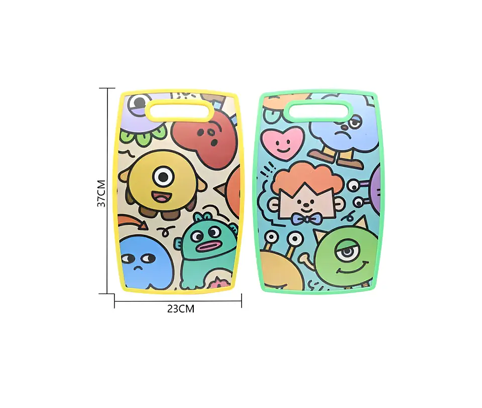 Tabla de Picar Plástica Diseño Kawaii Monstruos 37X23CM 5