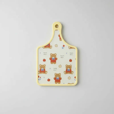 Tabla de Picar Infantil Diseño Ositos Amarilla 30x19cm