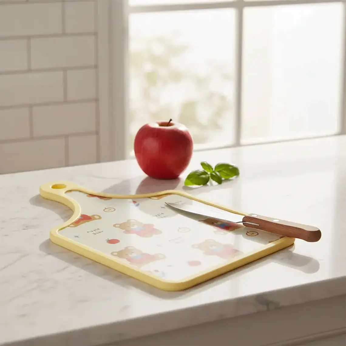Tabla de Picar Infantil Diseño Ositos Amarilla 30x19cm 2