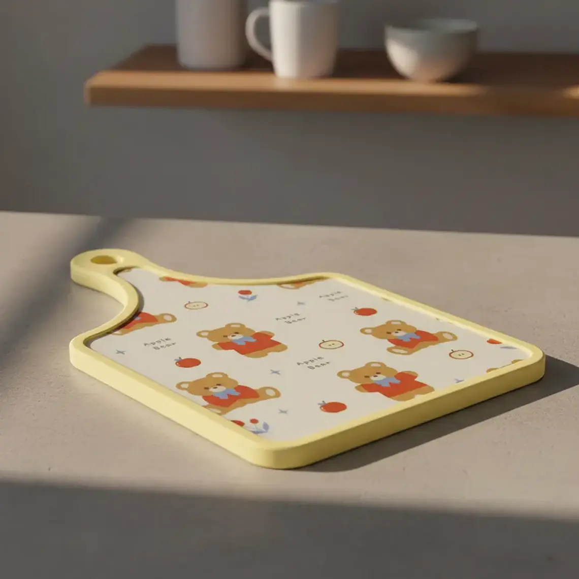 Tabla de Picar Infantil Diseño Ositos Amarilla 30x19cm 3