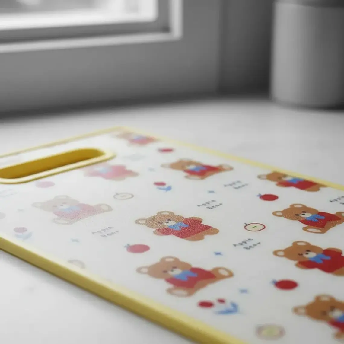 Tabla de Picar Cocina Diseño Kawaii Ositos Apple Bear 37x23cm 2