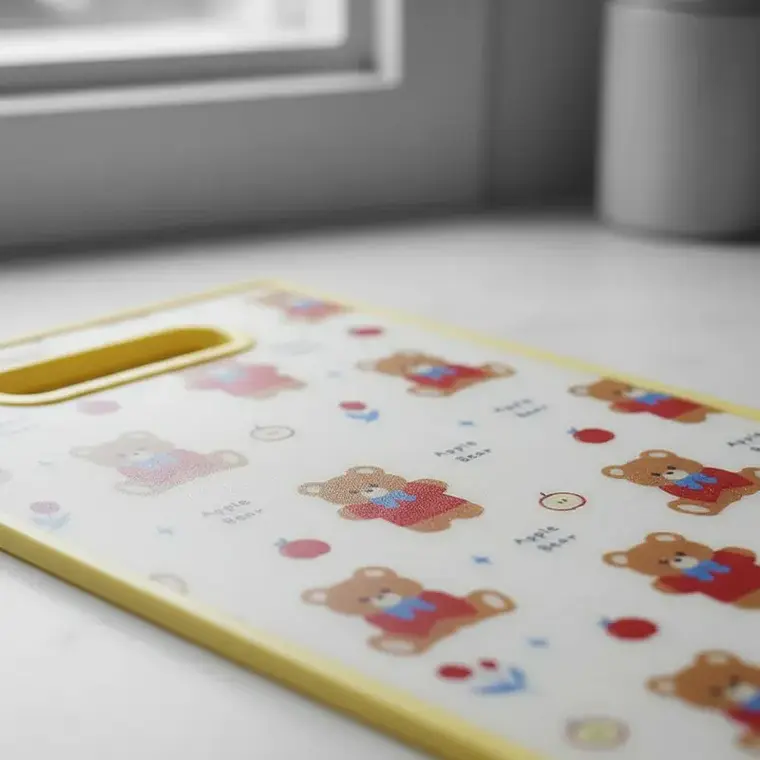 Tabla de Picar Cocina Diseño Kawaii Ositos Apple Bear 37x23cm 2