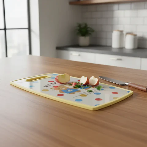 Tabla de Picar Cocina Diseño Kawaii Ositos 37X23CM