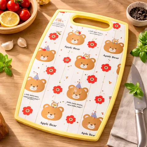 Tabla de Picar Cocina Diseño Kawaii Ositos 37X23CM