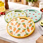 Tabla de Picar Plástica Redonda 30cm con Asa Diseño Zanahoria - Miniatura 4