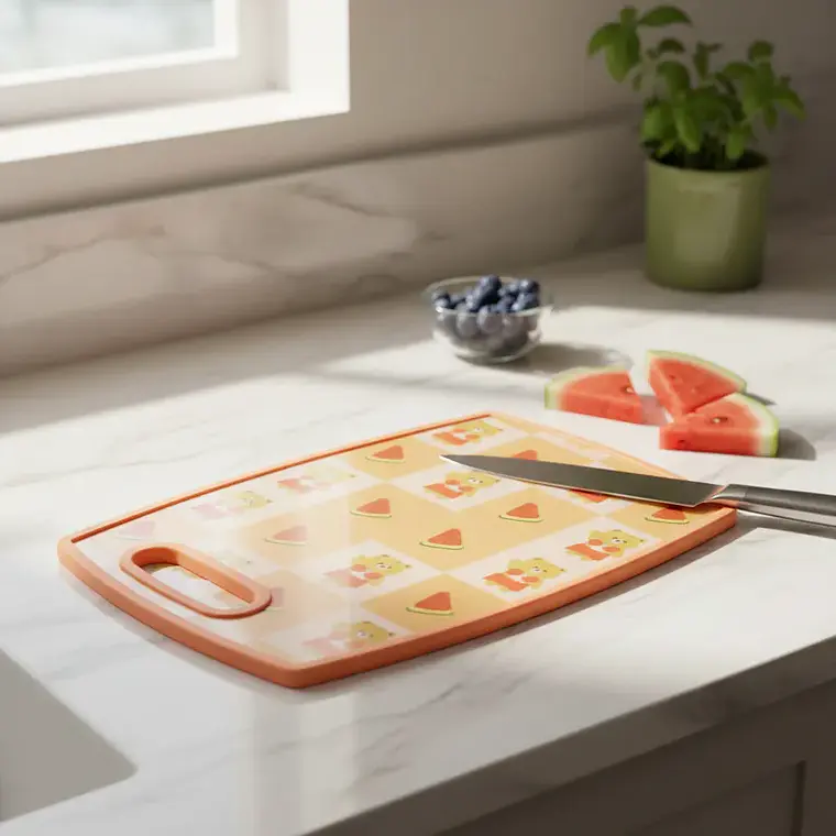 Tabla de Picar Plástica con Diseño Kawaii 37x23cm 2