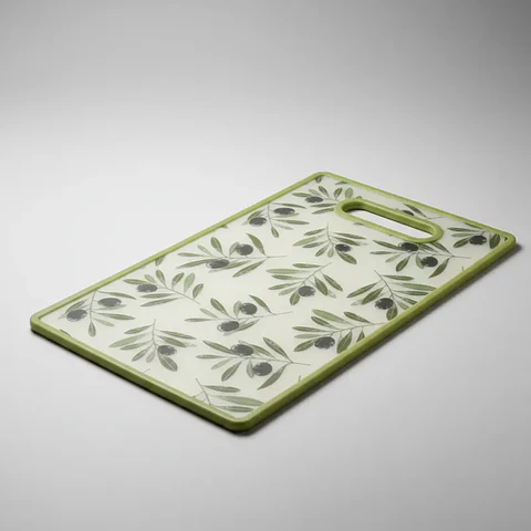 Tabla de Cortar Plástica 37X23CM Diseño Olivos