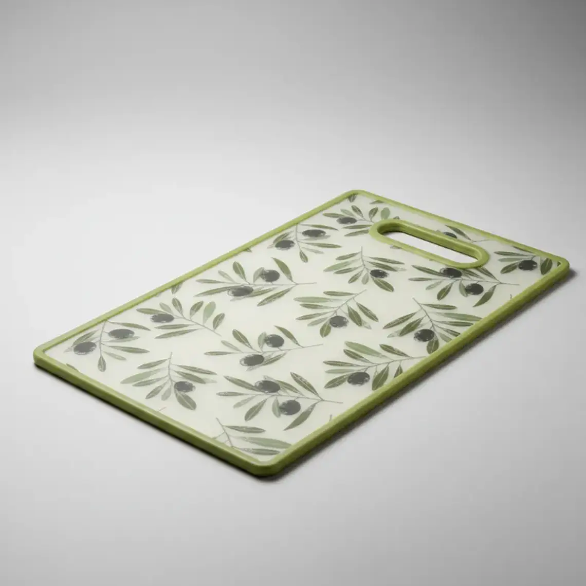 Tabla de Cortar Plástica 37X23CM Diseño Olivos 2