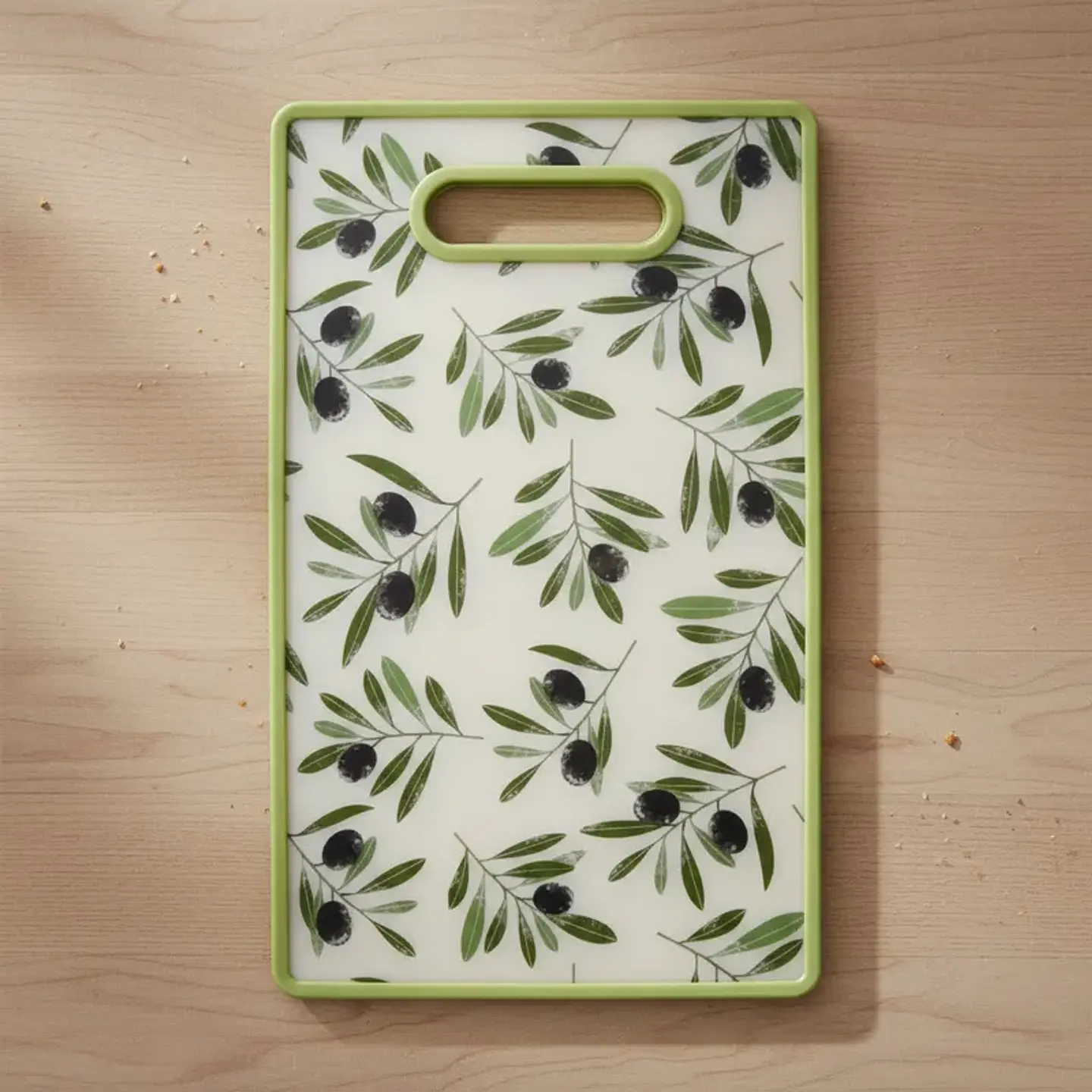 Tabla de Cortar Plástica 37X23CM Diseño Olivos 5