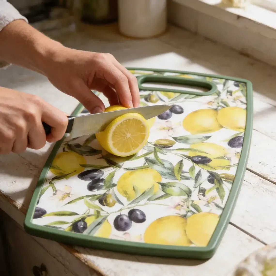 Tabla de Picar Cocina Diseño Limones 37X23CM 3