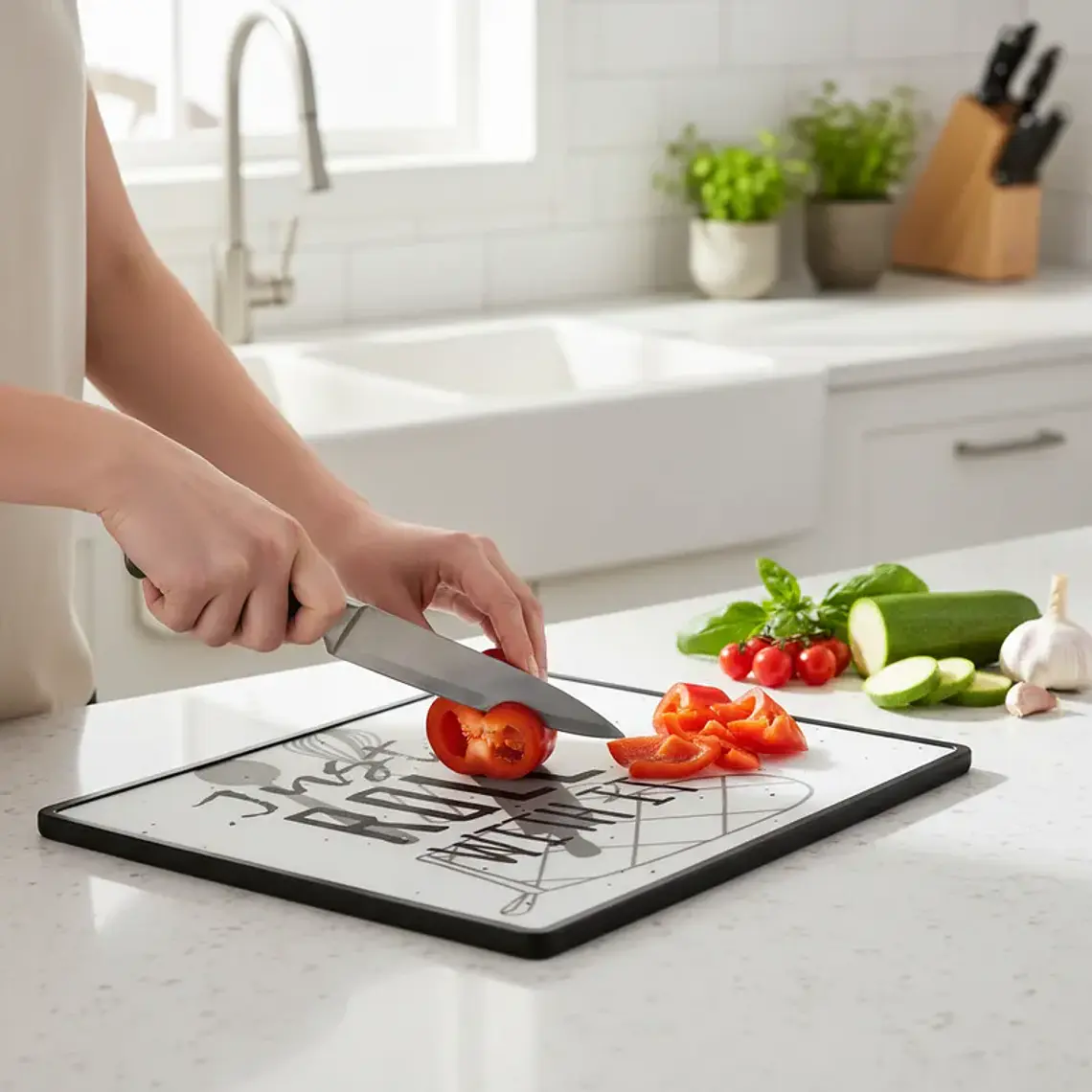 Tabla de Cortar para Cocina con Diseño 37x23cm 2