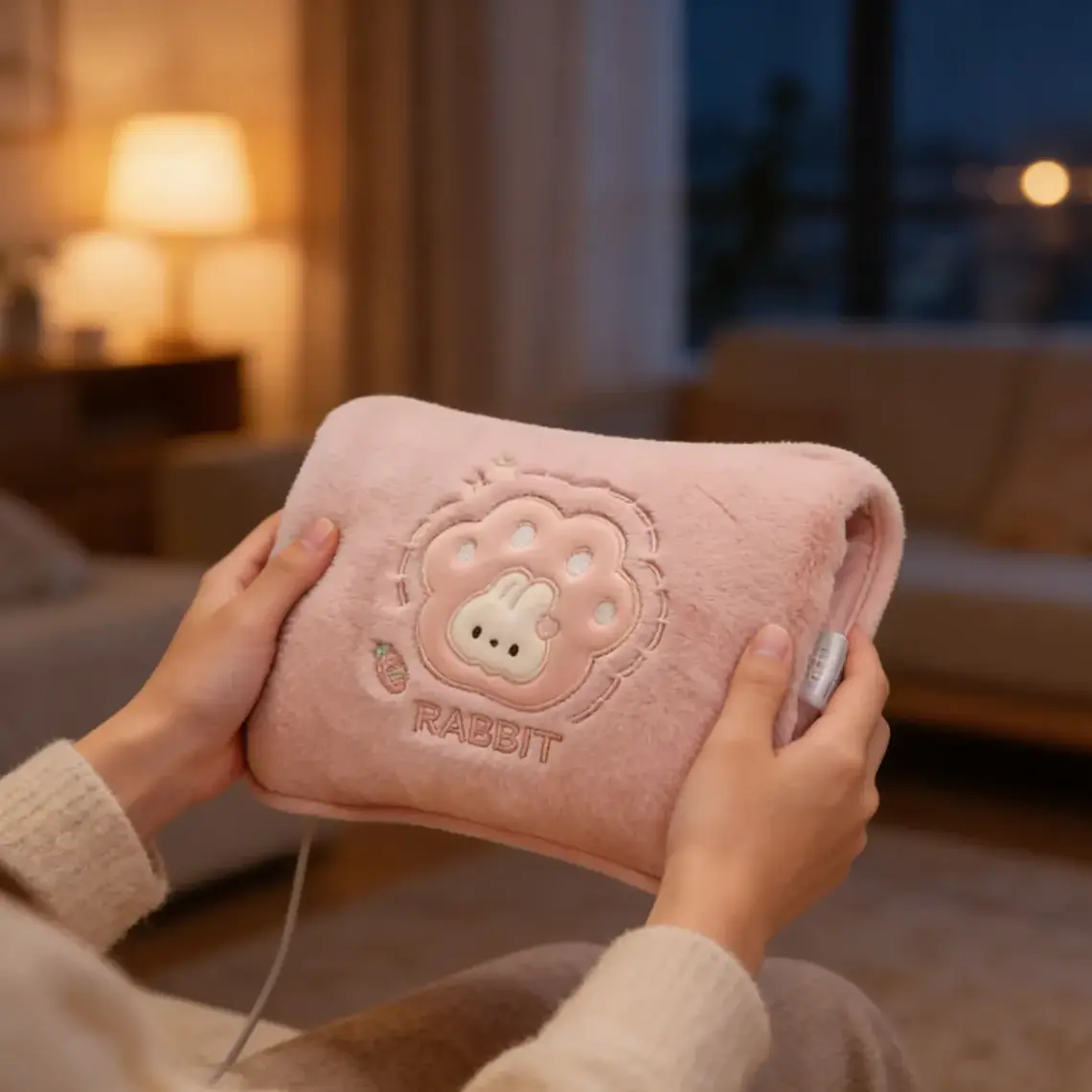 Guatero Eléctrico De Felpa 18x25 Cm Diseño Animalitos 3