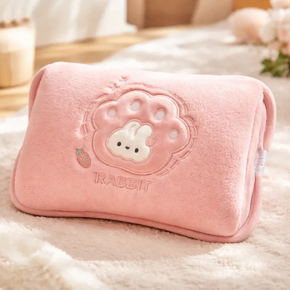 Guatero Eléctrico De Felpa 18x25 Cm Diseño Animalitos 4